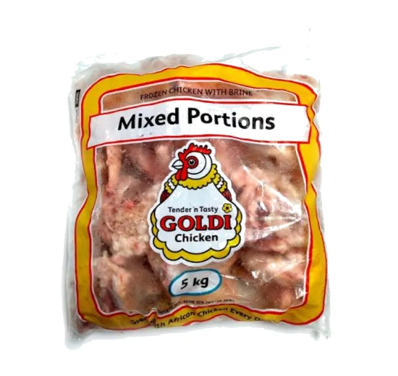 A 5kg bag of frozen mixed-portion chicken